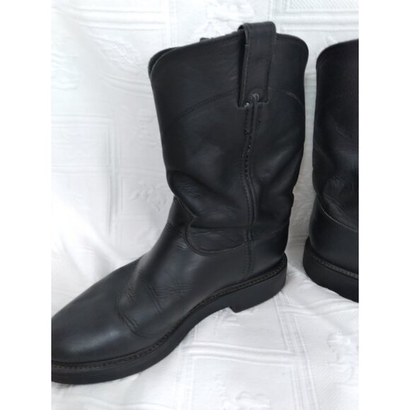 Justin Black Work Boots Measures 10. 5 conductor Oil Resistant READ description main image 13